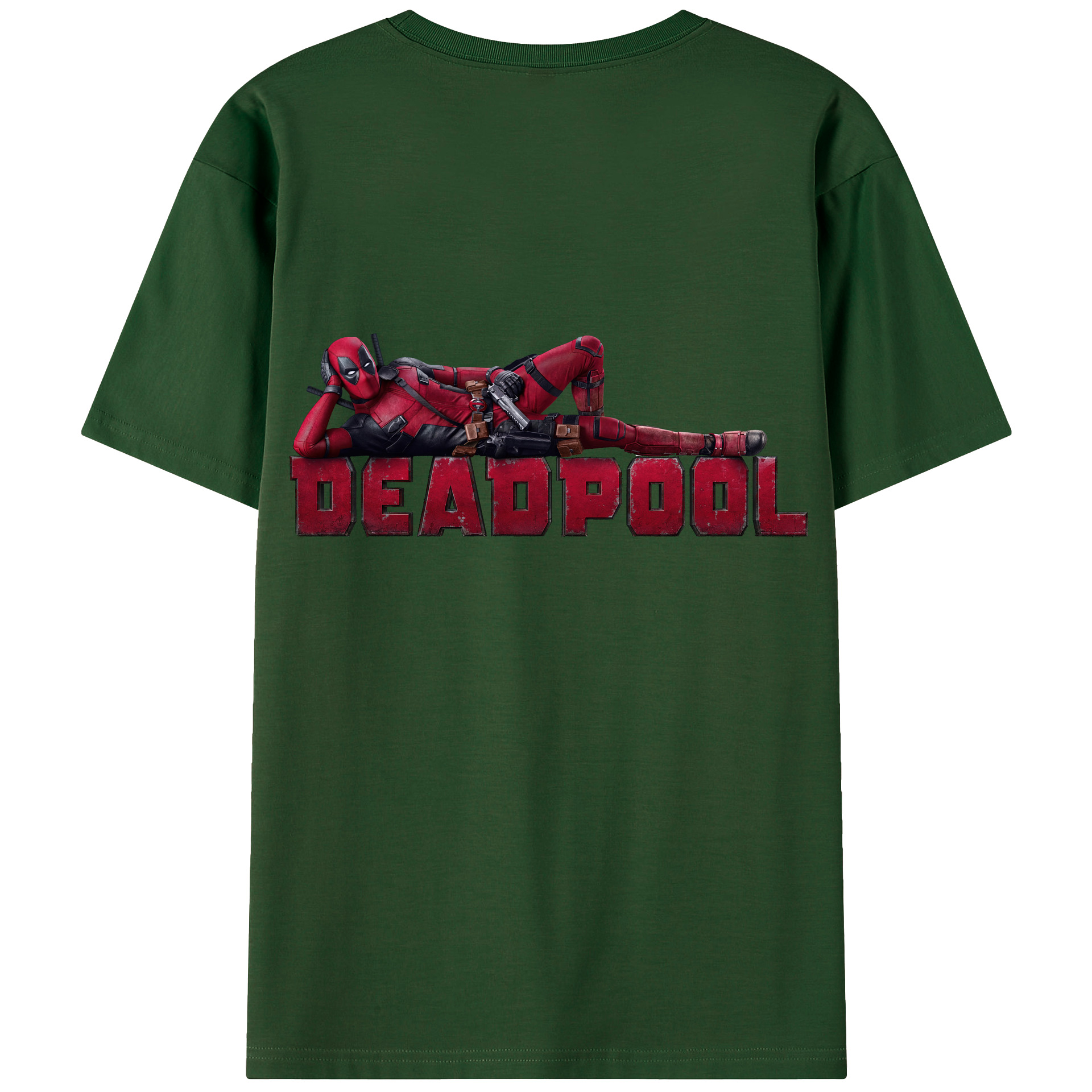 （画像用） Deadpool デッドプール 綿100％半袖Tシャツ（背面プリント）